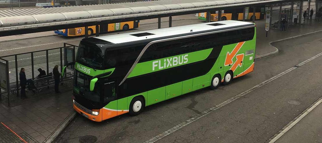 Flixbus am Freiburger Busbahnhof